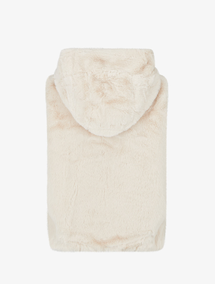 Veste sans manches en fausse fourrure - Écru - 2