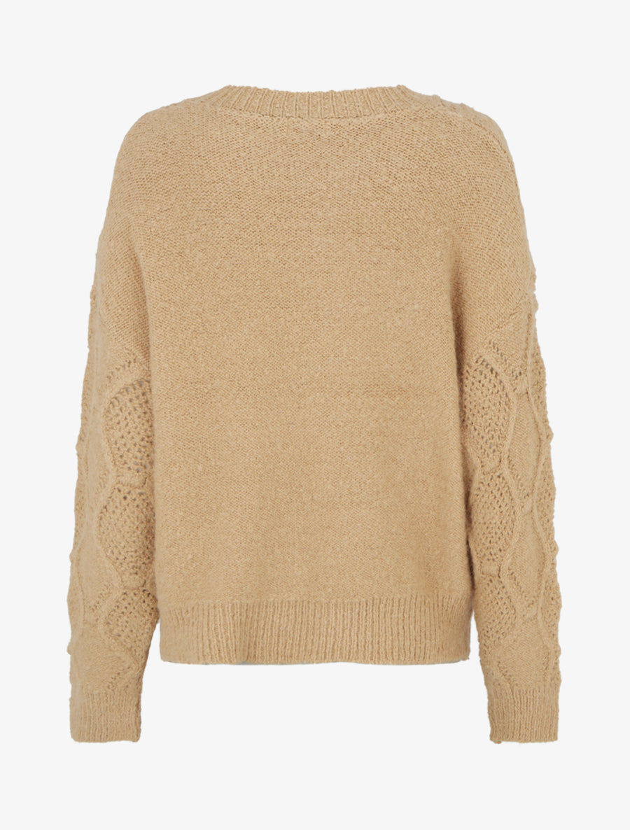 Pull duveteux oversize - Camel - 2