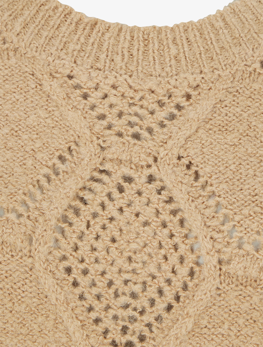 Pull duveteux oversize - Camel - 3