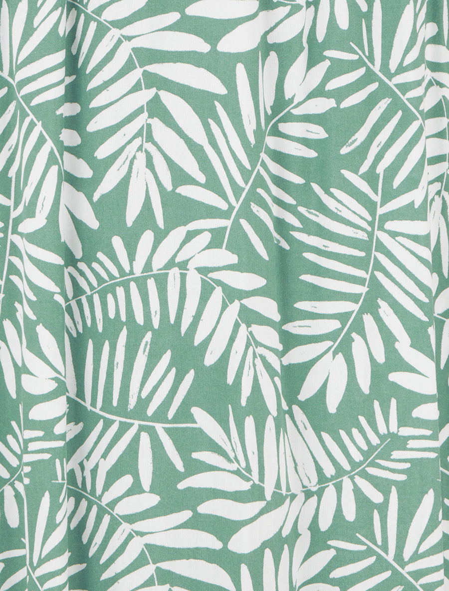 Jupe longue imprimé feuillages à taille élastiquée - Vert d&