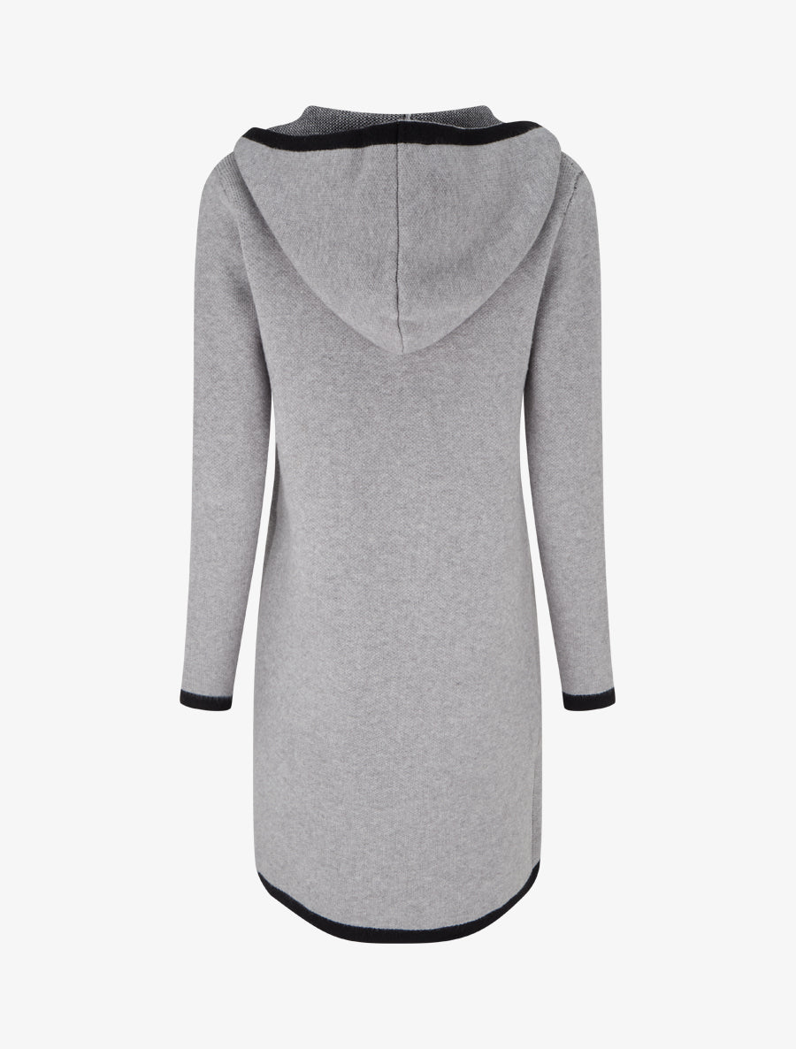 Gilet ouvert à capuche - Gris - 2