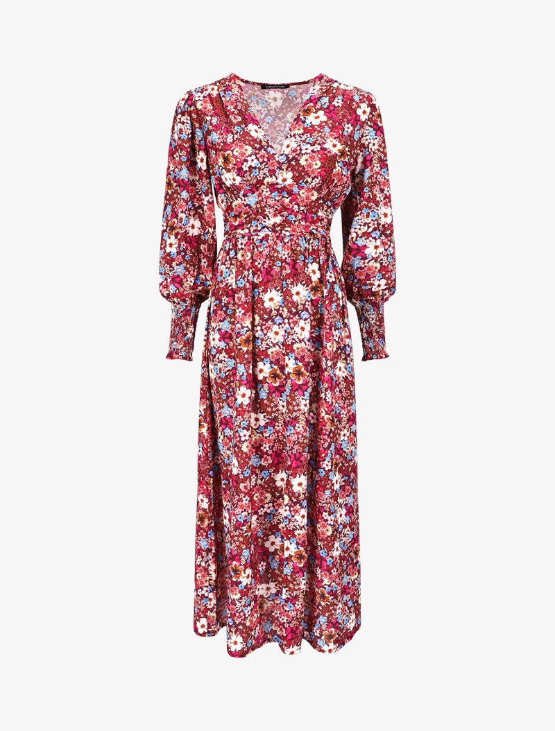 Robe longue à taille empire et imprimé fleurs d&