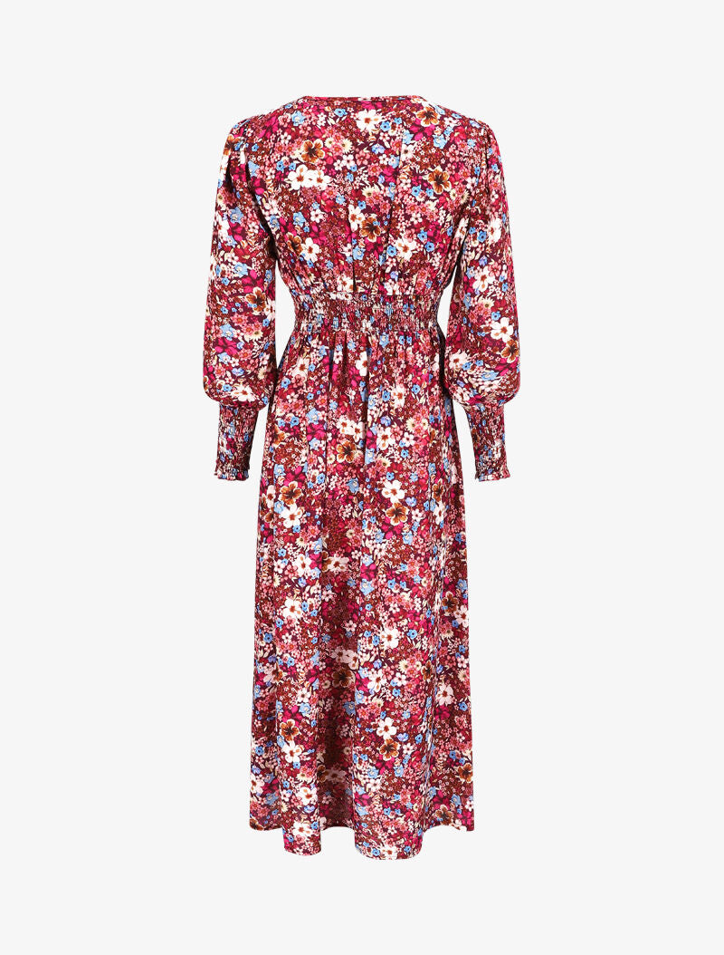 Robe longue à taille empire et imprimé fleurs d&