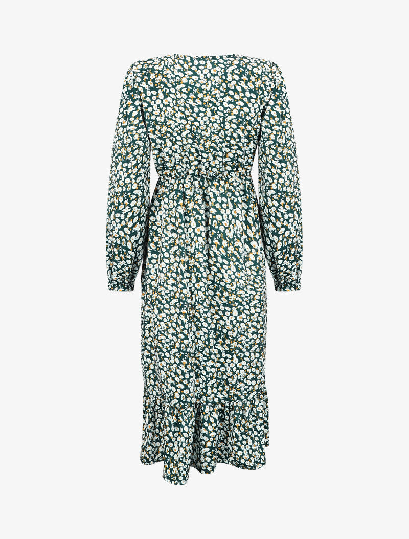 Robe taille empire à imprimé marguerite - Vert - 2
