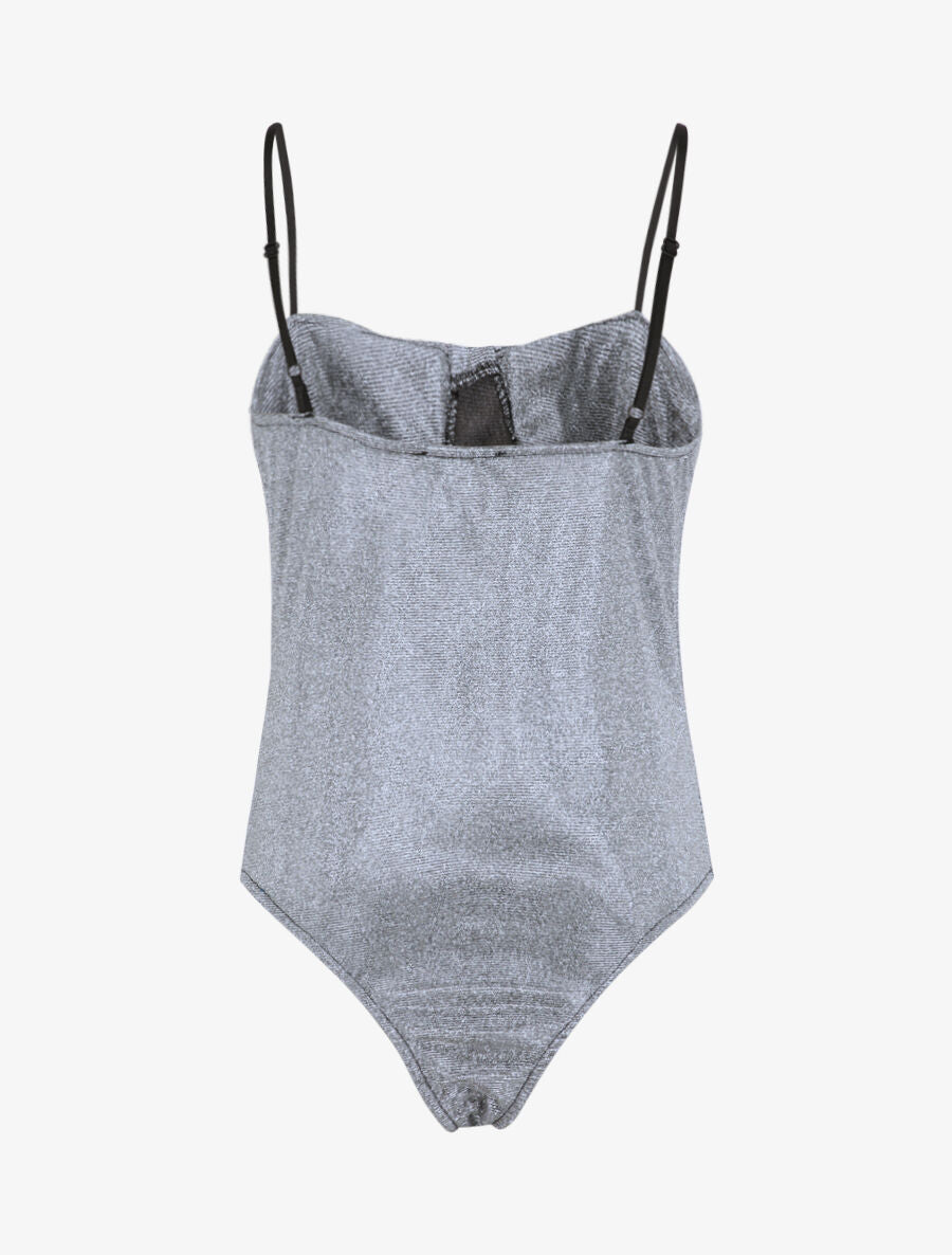 Body pailleté style lingerie - Noir - 2