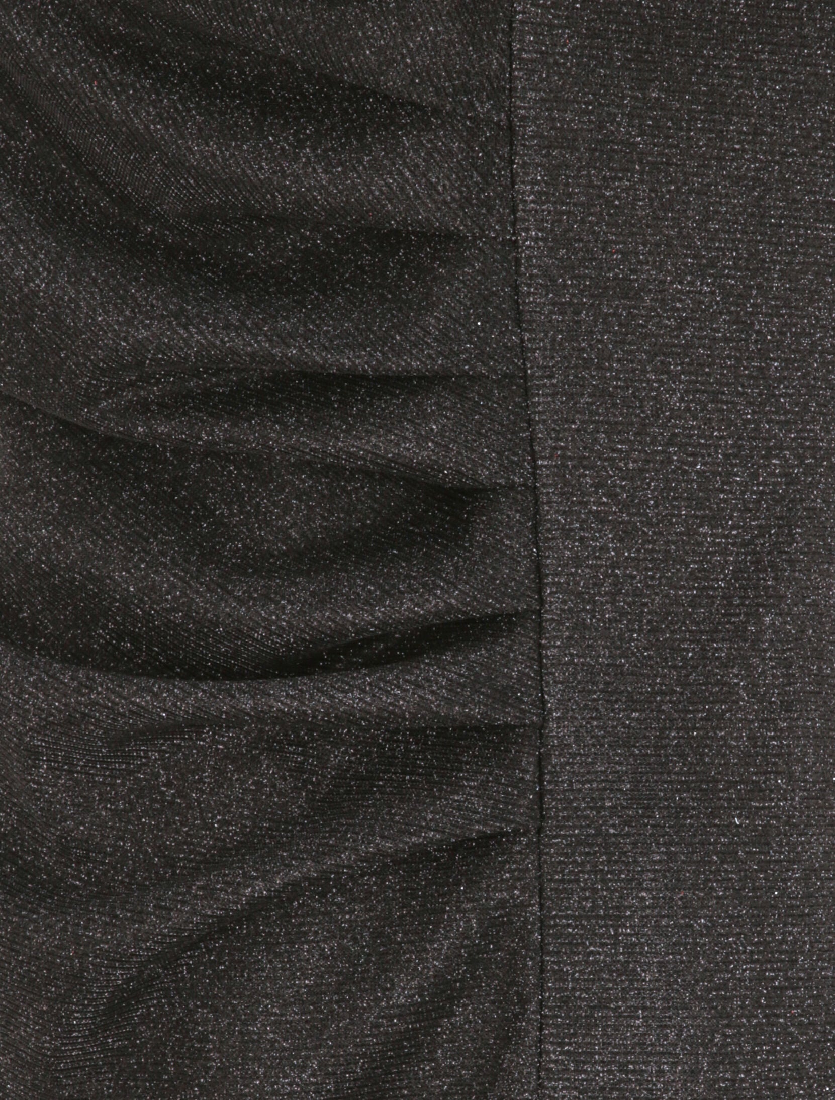 Robe pailletée à col asymétrique et détail drapé - Noir - 3