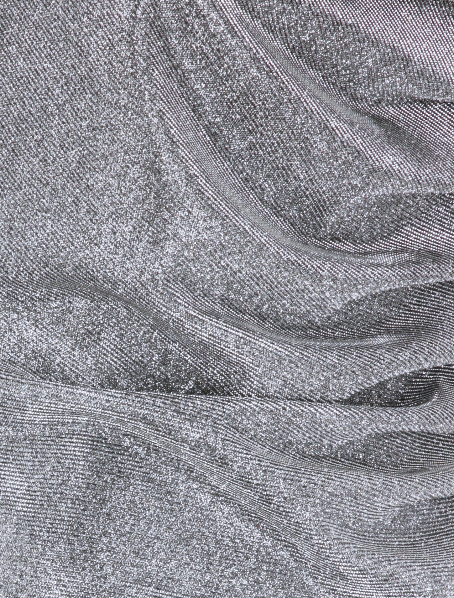 Robe pailletée à col asymétrique et détail drapé - Argent - 3