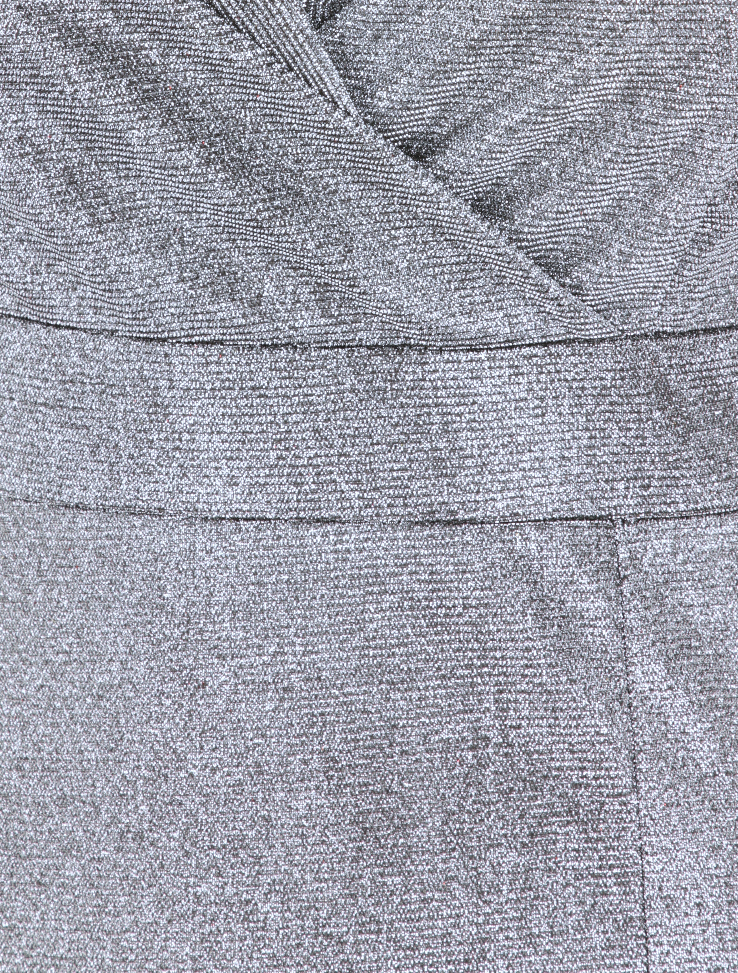 Robe longue pailletée à bretelles - Argent - 3