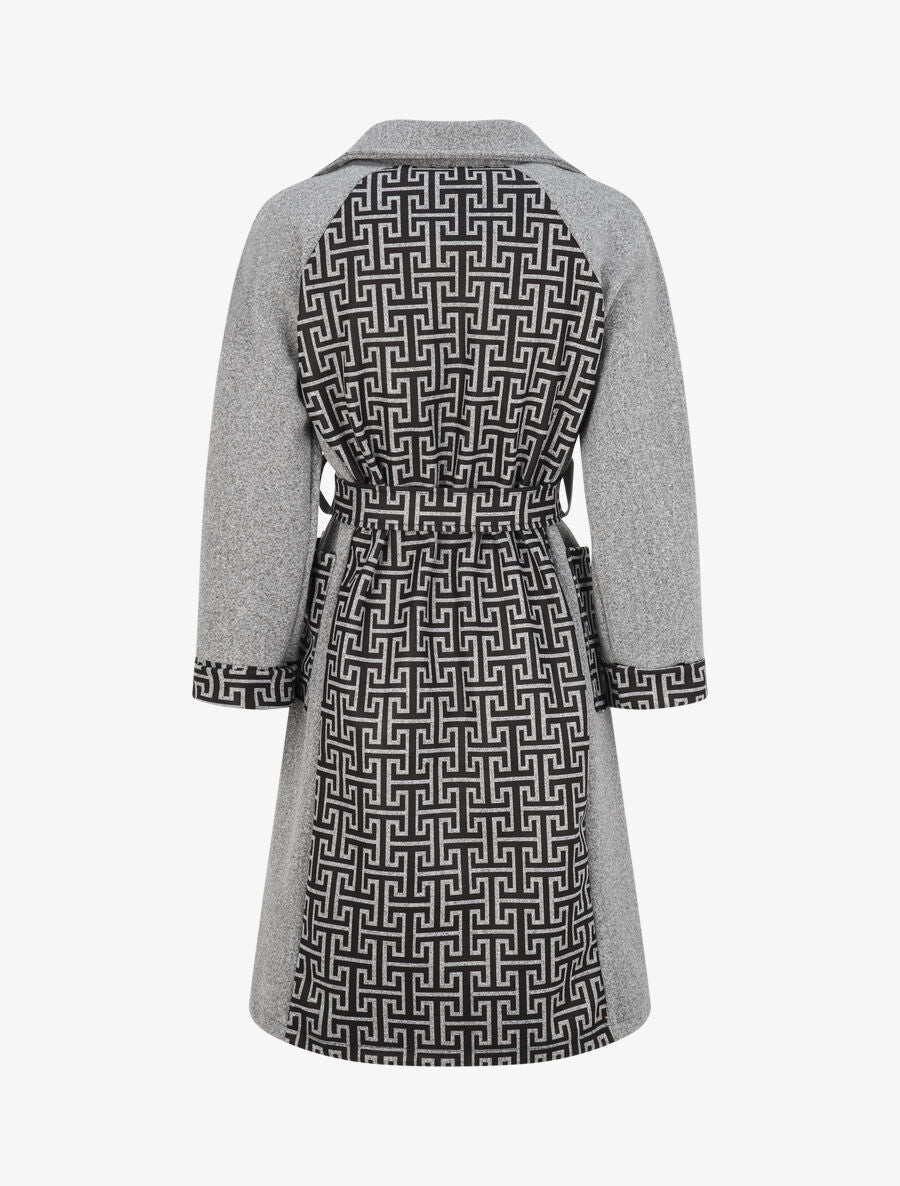 Manteau à motif grec - Gris - 2
