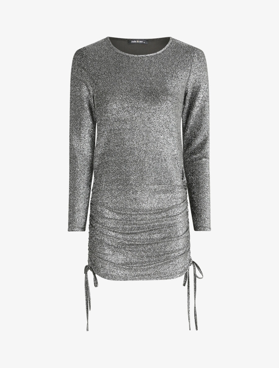 Robe irisée à bords retroussables - Argent - 1