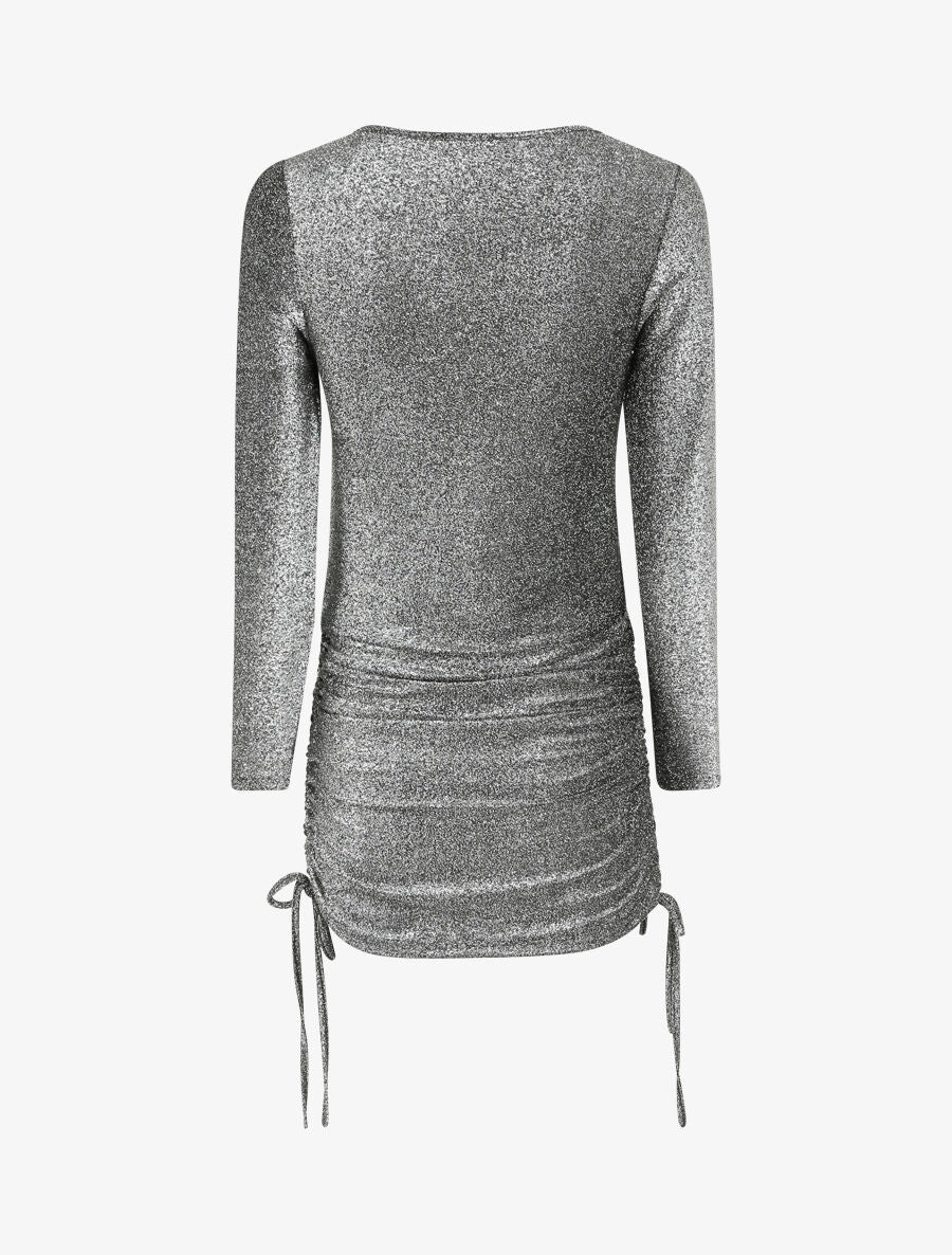 Robe irisée à bords retroussables - Argent - 2