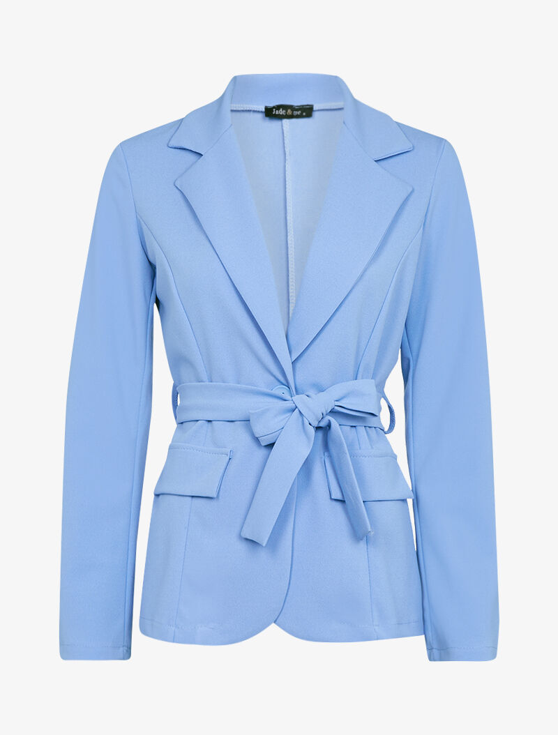 Veste fluide ceinturée - Bleu ciel - 1