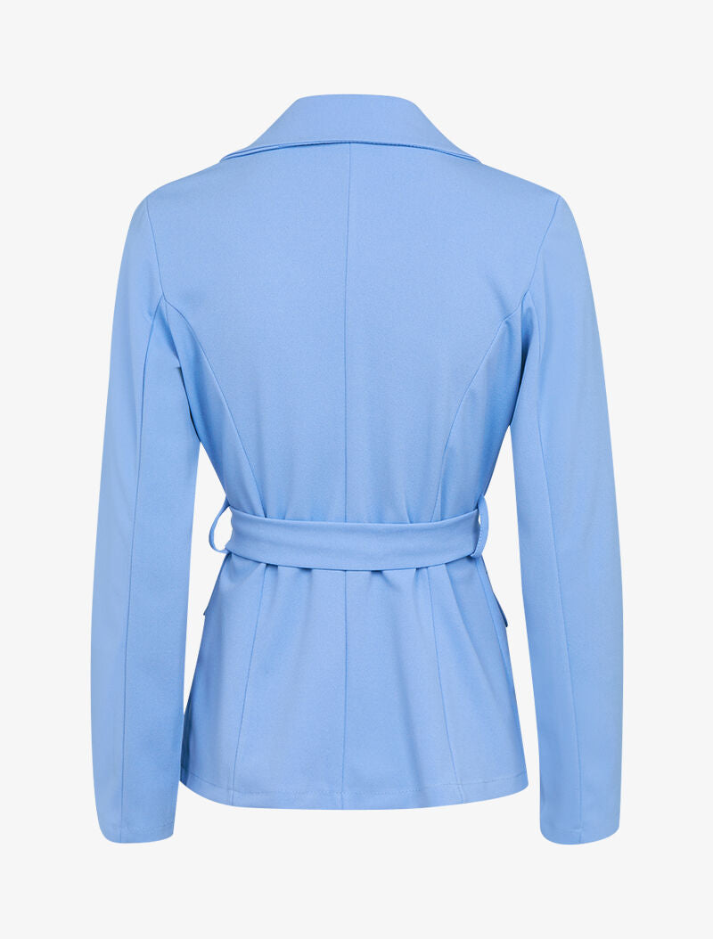 Veste fluide ceinturée - Bleu ciel - 2