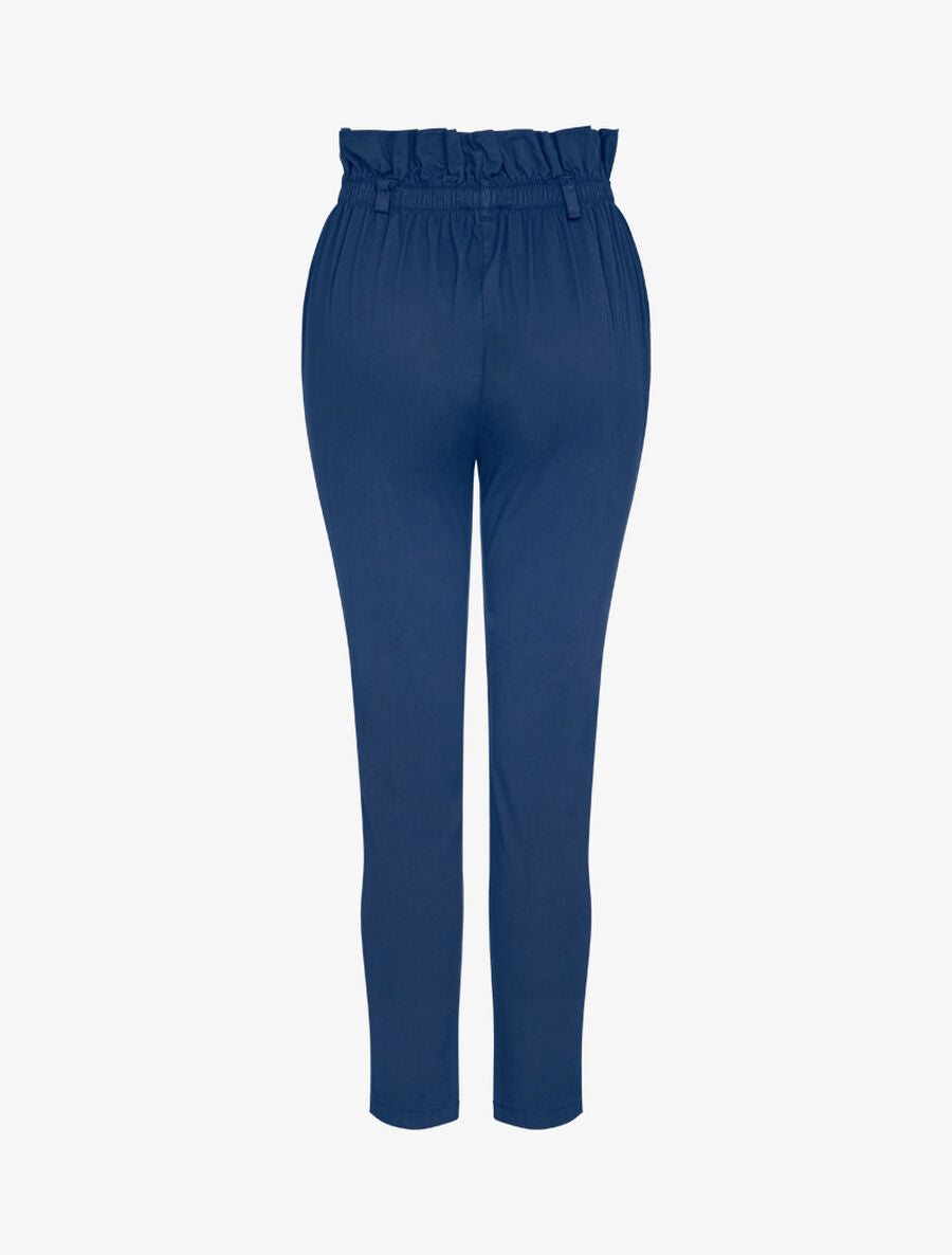 Pantalon uni coupe carotte - Marine - 2