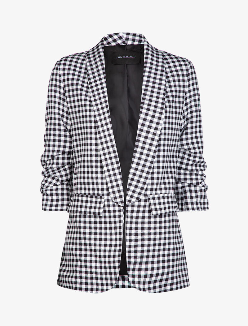 Blazer à carreaux - Noir - 2