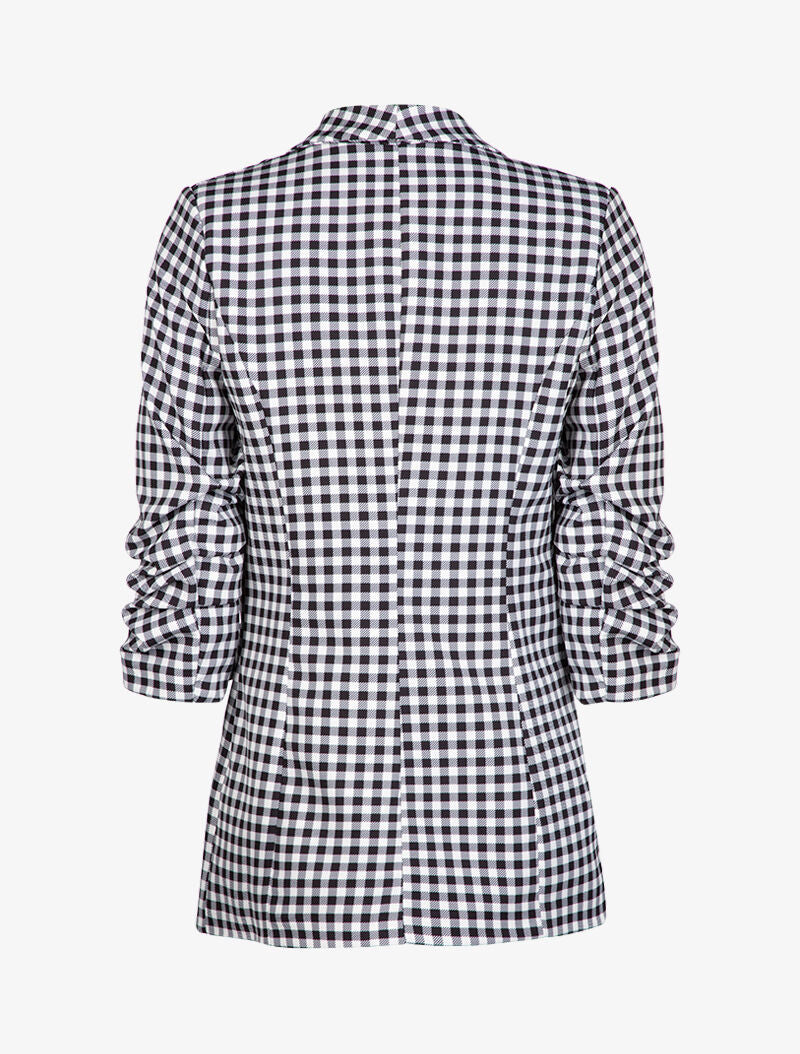 Blazer à carreaux - Noir - 3