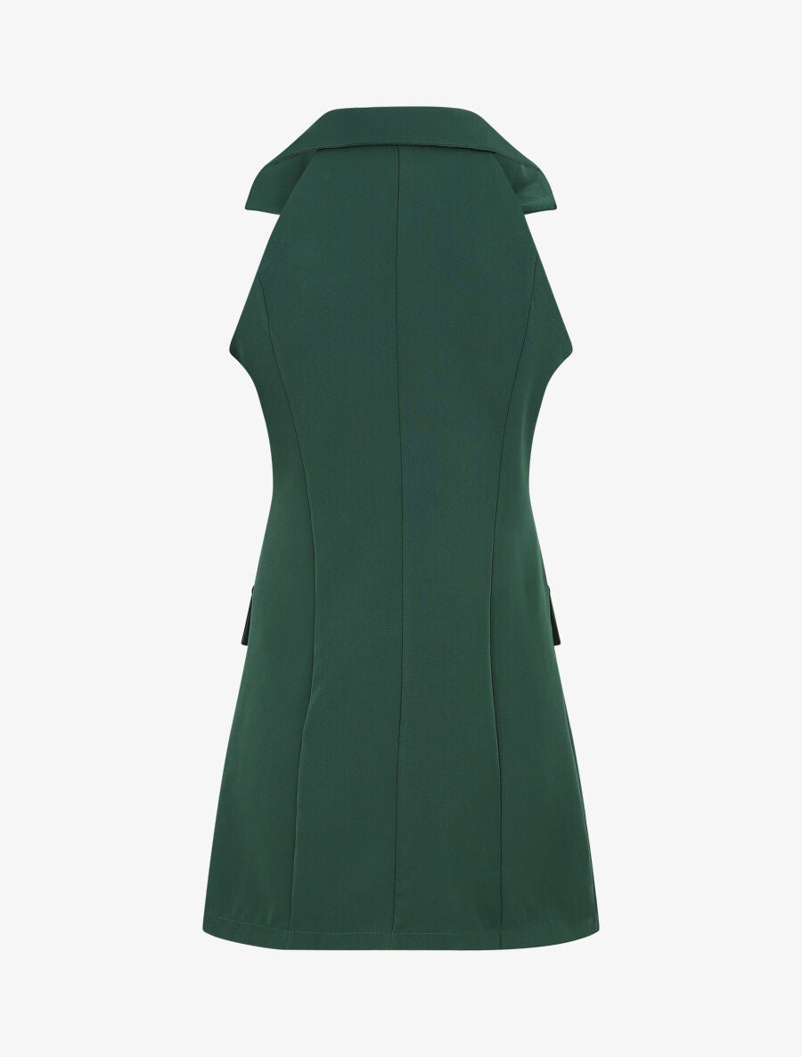 Veste croisée sans manches - Vert - 2