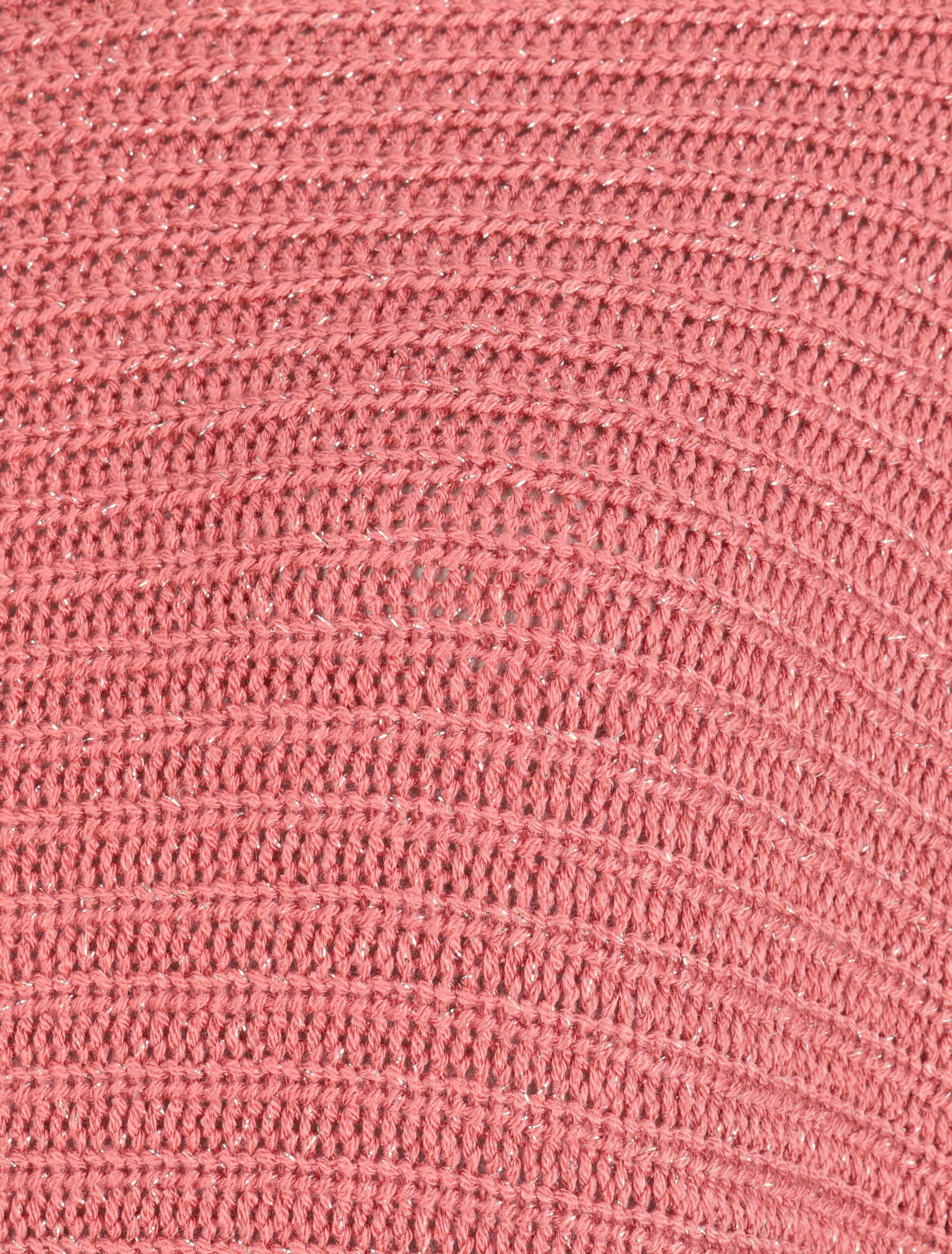 Pull loose irisé à bords arrondis - Rose foncé - 3