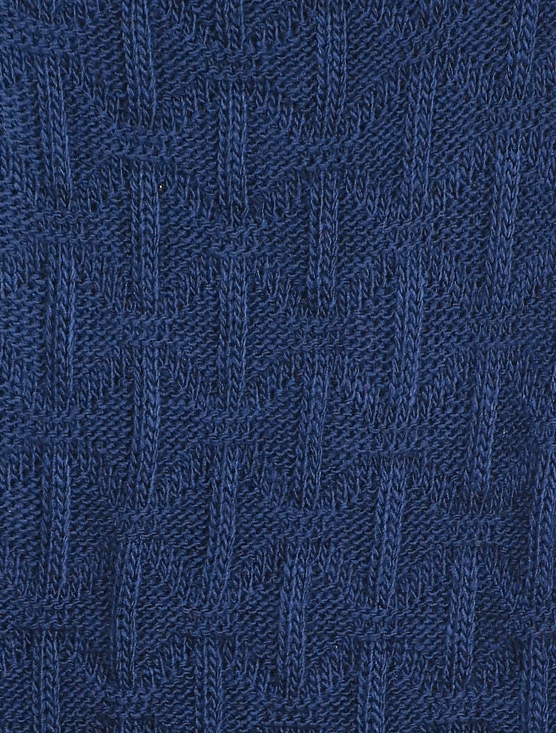 Pull sans manches en maille tressée - Marine - 3