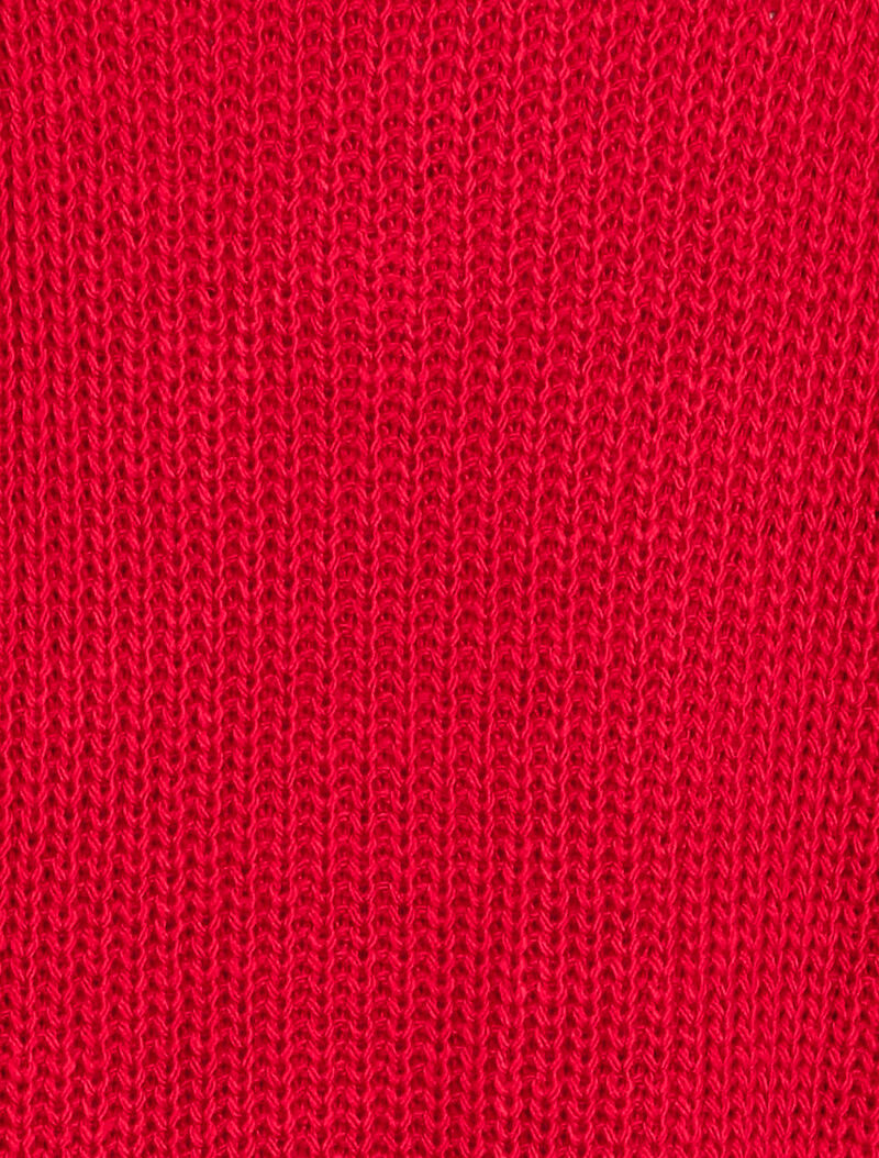 Pull oversize en maille tressée - Rouge - 3