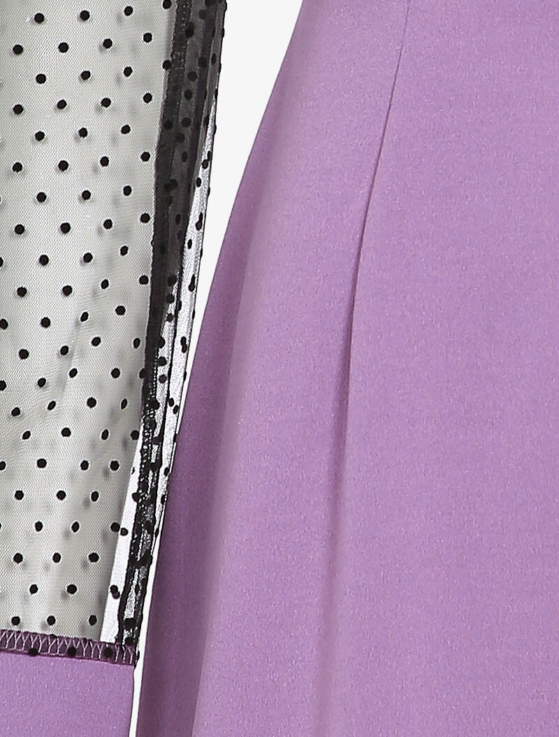 Robe patineuse à manches ajourées - Lilas - 4