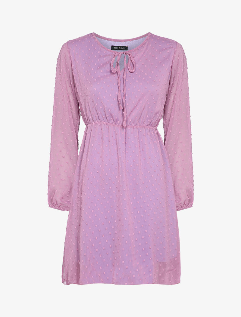 Robe patineuse en plumetis - Lilas - 4