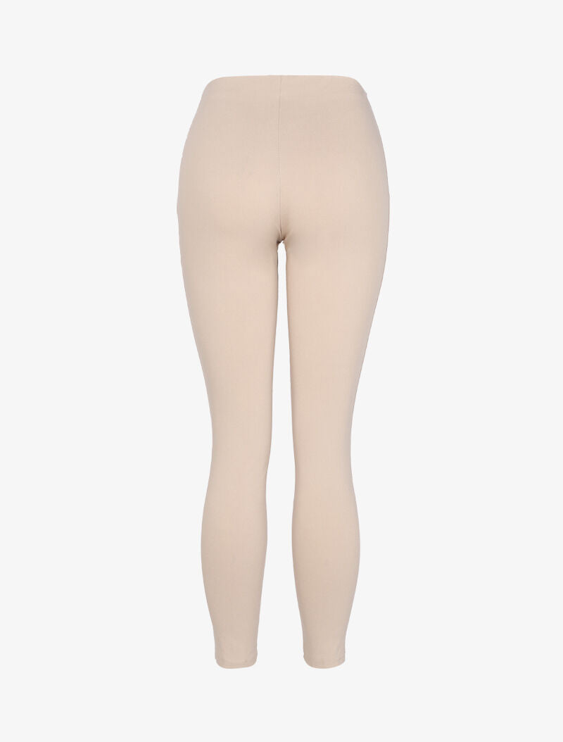 Pantalon slim à oeillets et lacets décoratifs - Beige - 2