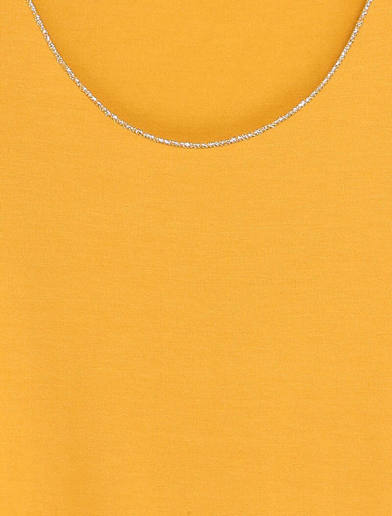 Top sans manches à détails irisés - Jaune - 3