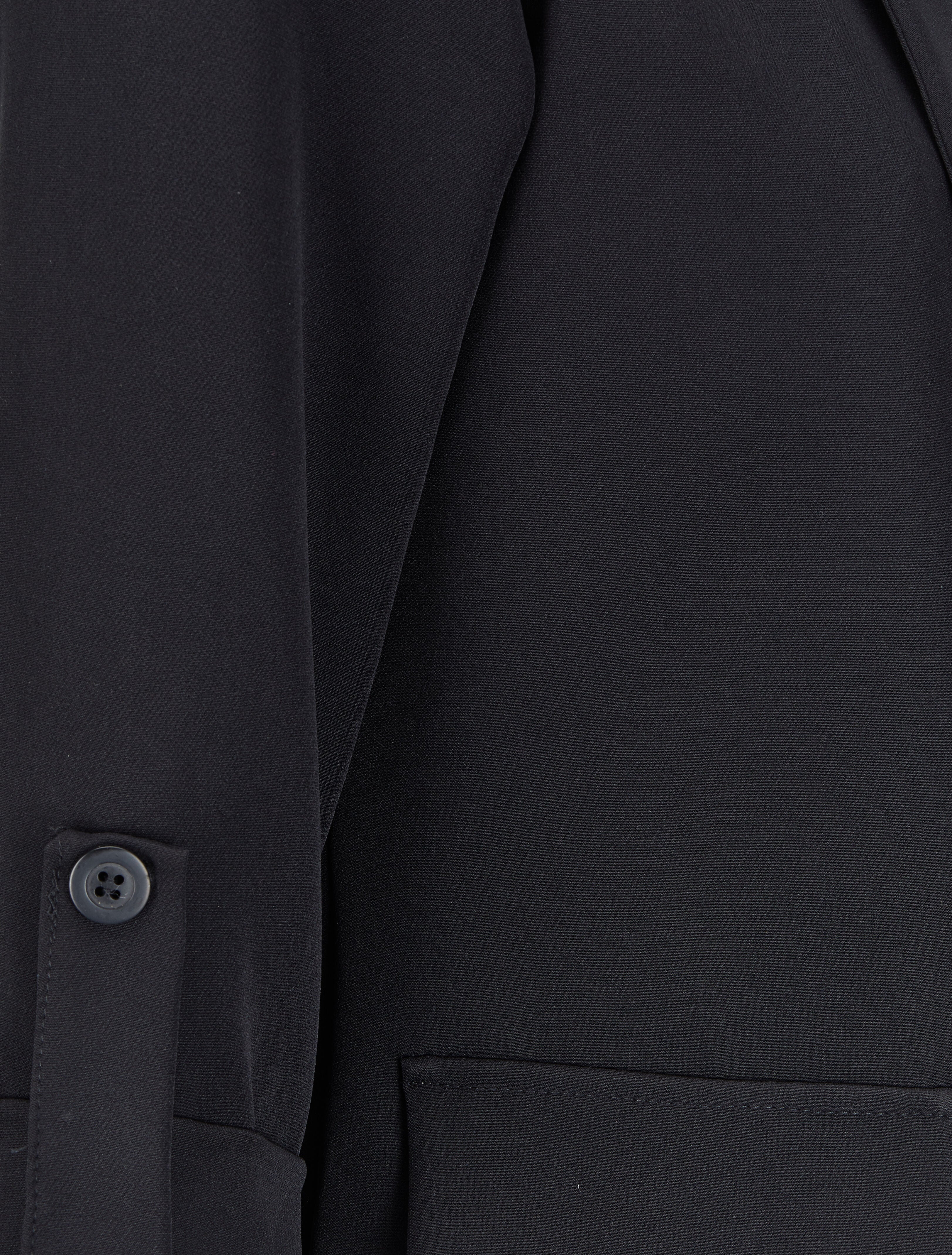 Veste unie à manches coudées - Noir - 3