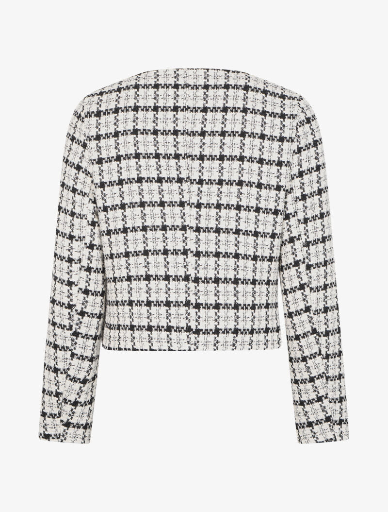 Veste courte en tweed - Noir - 2