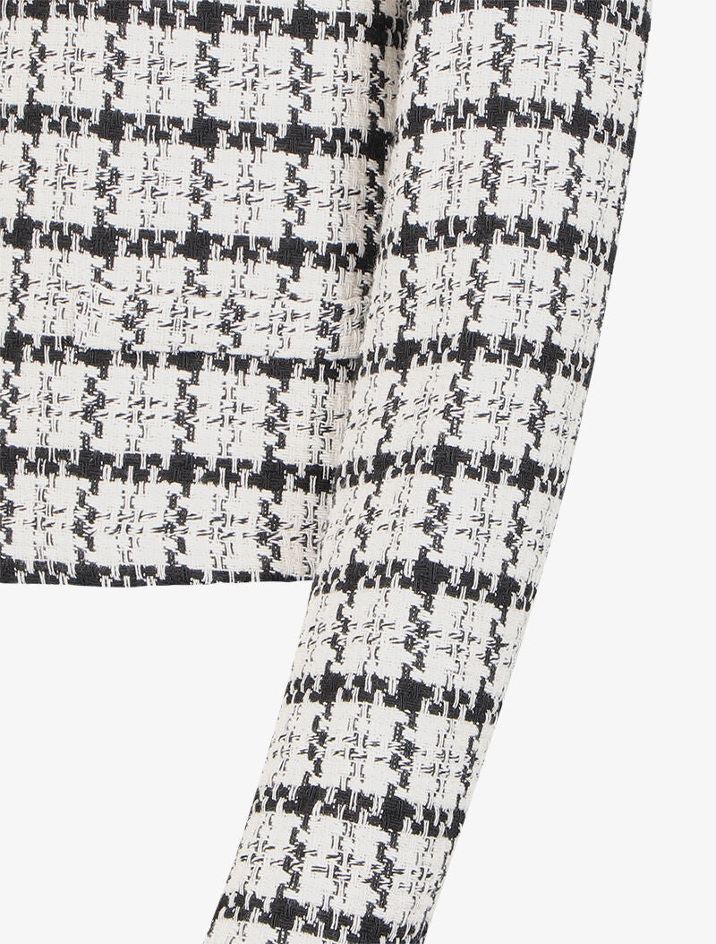 Veste courte en tweed - Noir - 3
