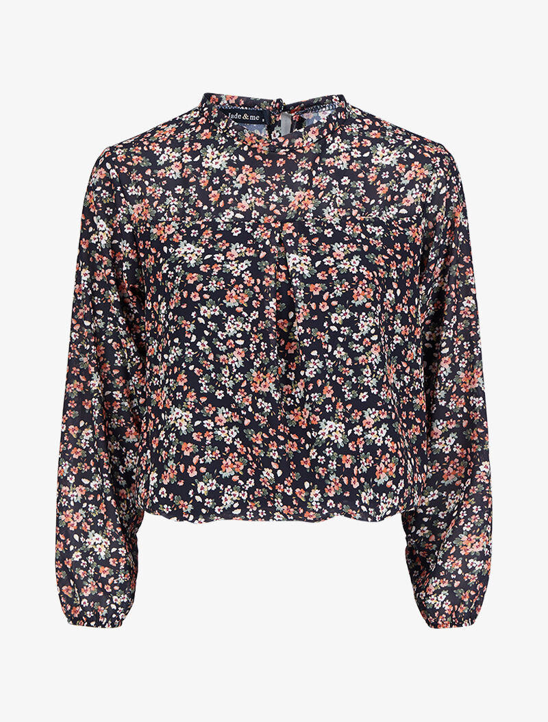 Top boule à imprimé fleurs d&