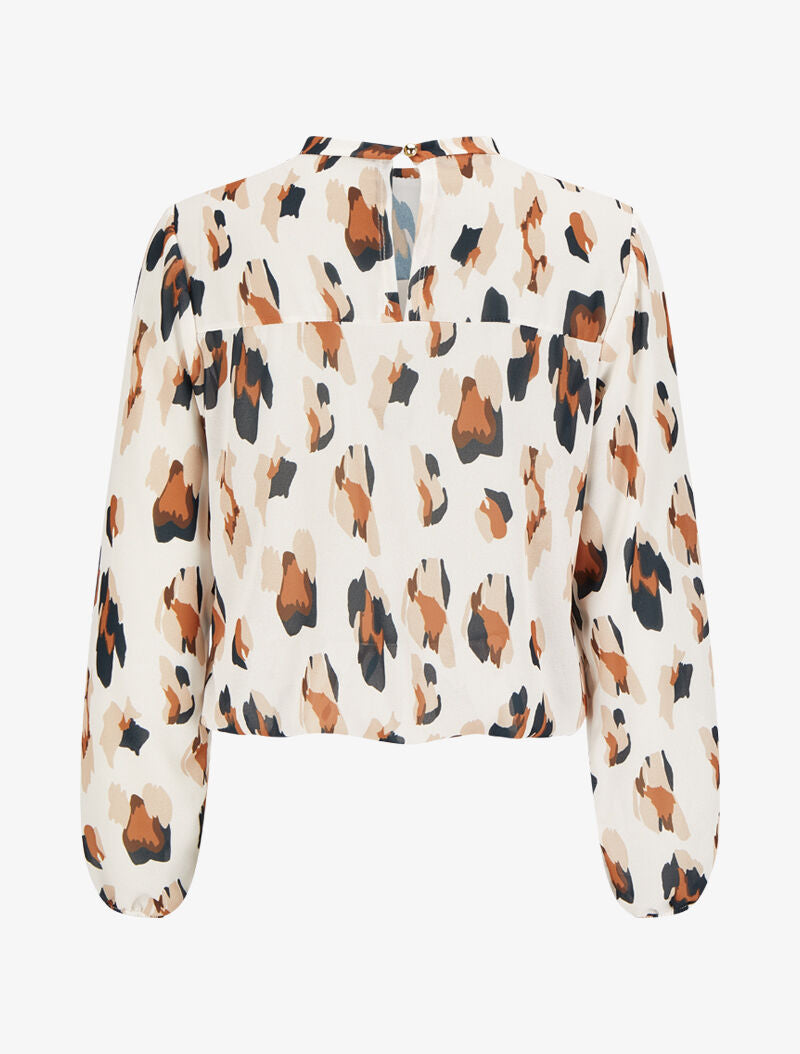 Blouse fluide à imprimé - Blanc - 2