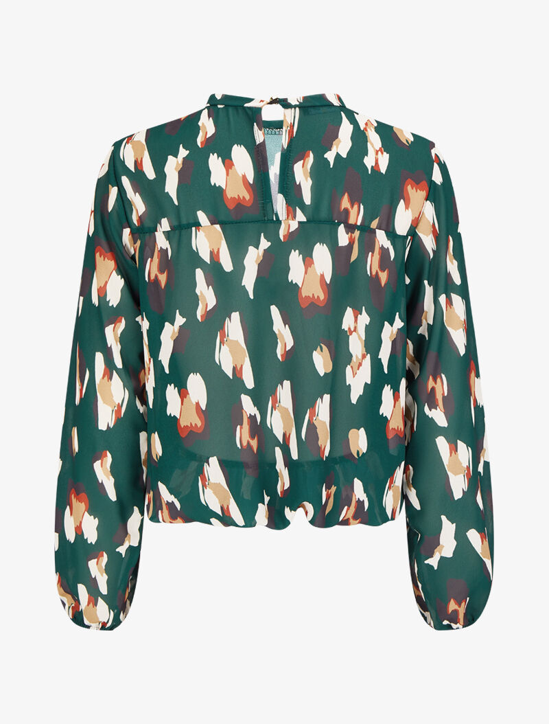 Blouse fluide à imprimé - Vert - 2
