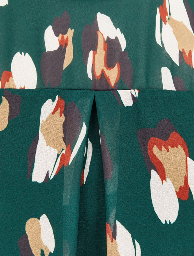 Blouse fluide à imprimé - Vert - 3
