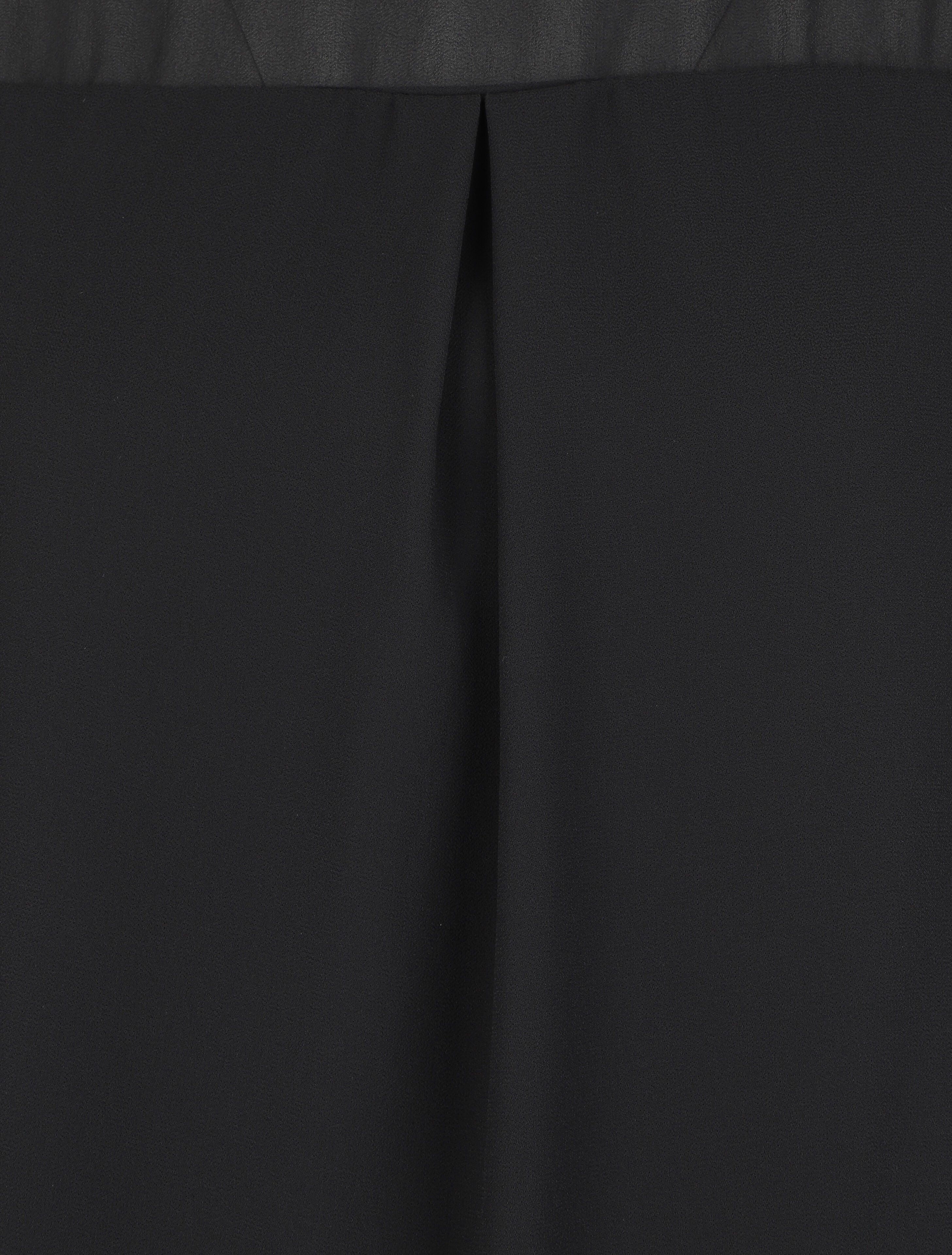 Blouse en voile unie - Noir - 3