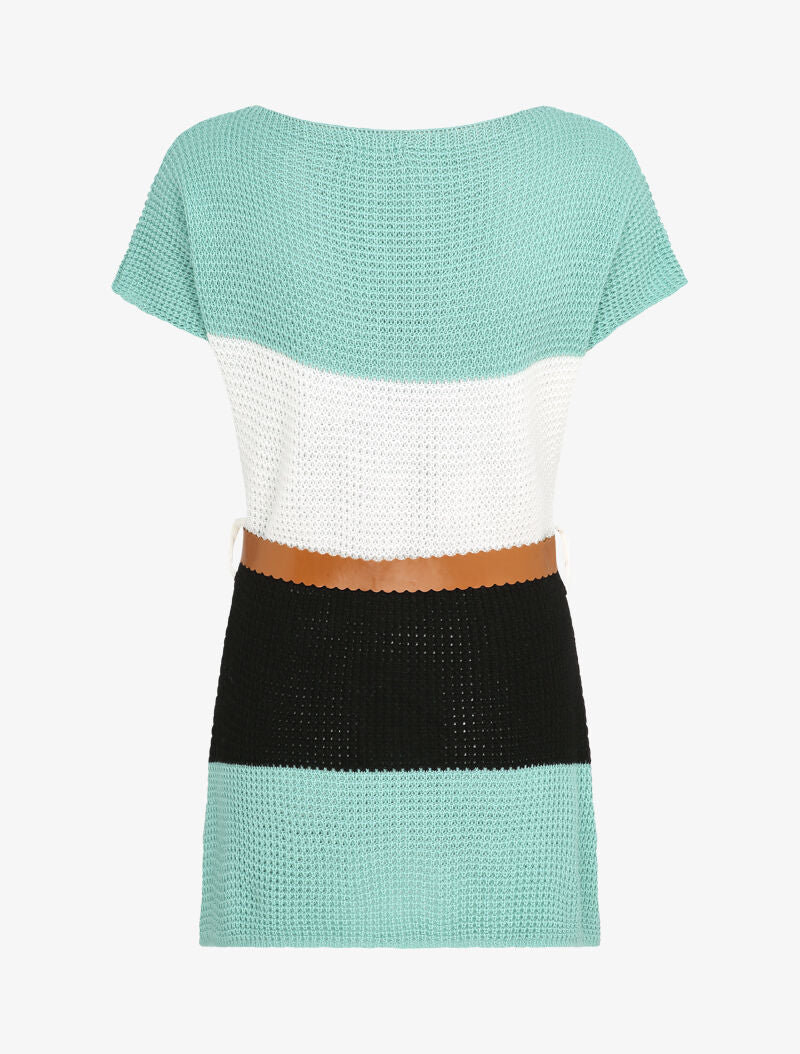 Pull long coupe patineuse - Bleu ciel - 2