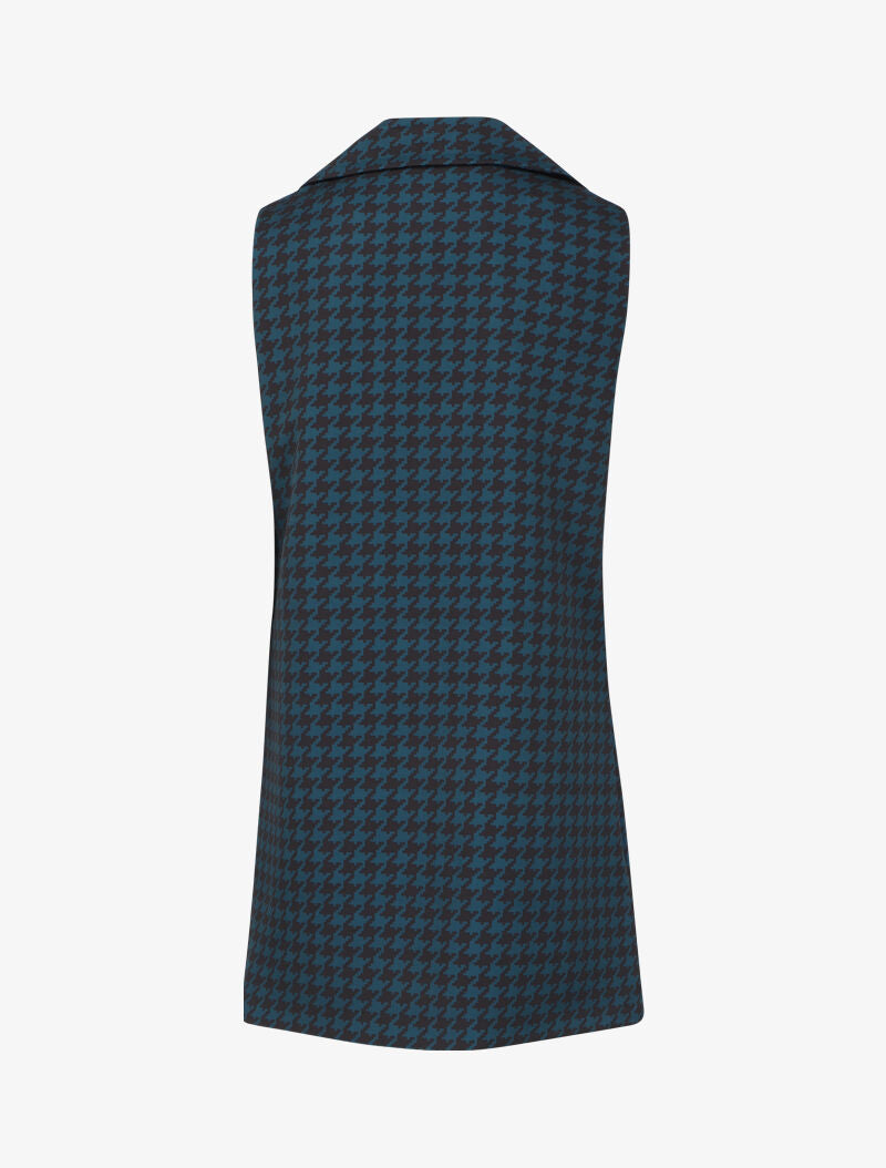 Veste style blazer à imprimé pied de poule - Vert/noir - 2