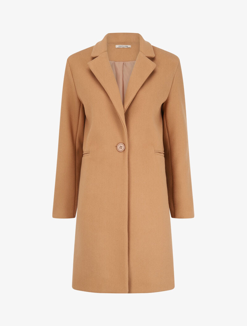 Manteau classique à un bouton - Camel - 1