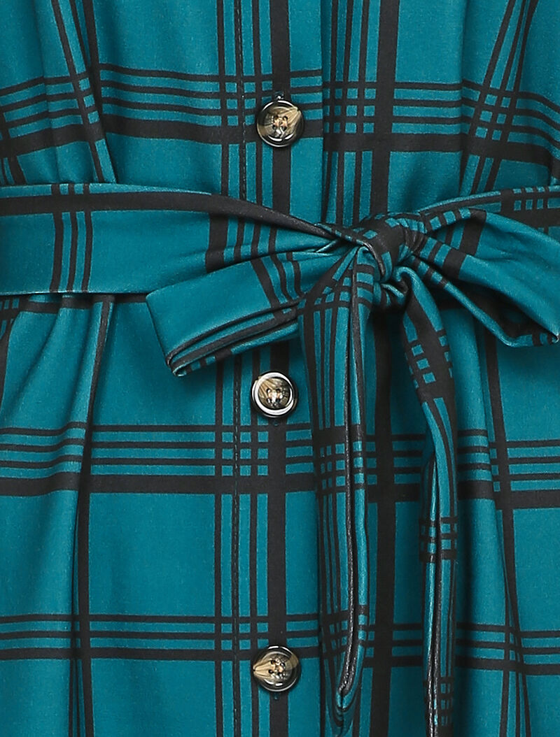 Robe chemise à carreaux - Bleu/noir - 3