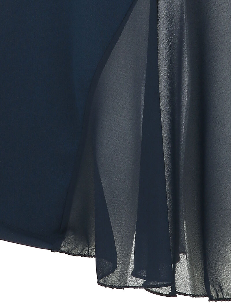 Jupe longue sirène taille haute - Bleu marine - 3