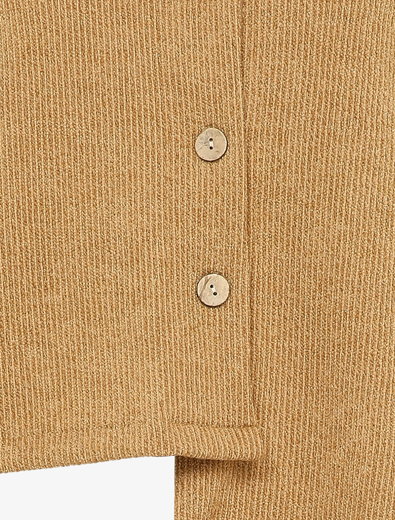 Cardigan à bords asymétriques - Camel - 3
