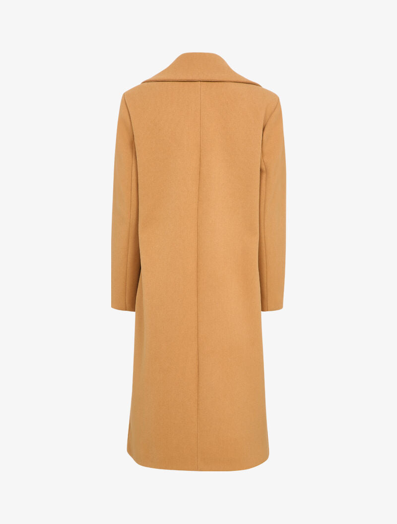 Manteau long classique oversize - Camel - 2