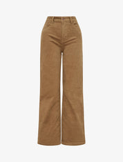 Pantalon push up côtelé effet velours - Camel - 1