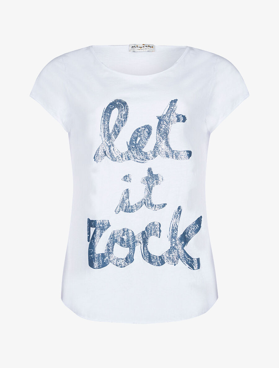 T-shirt let it rock - blanc - 3