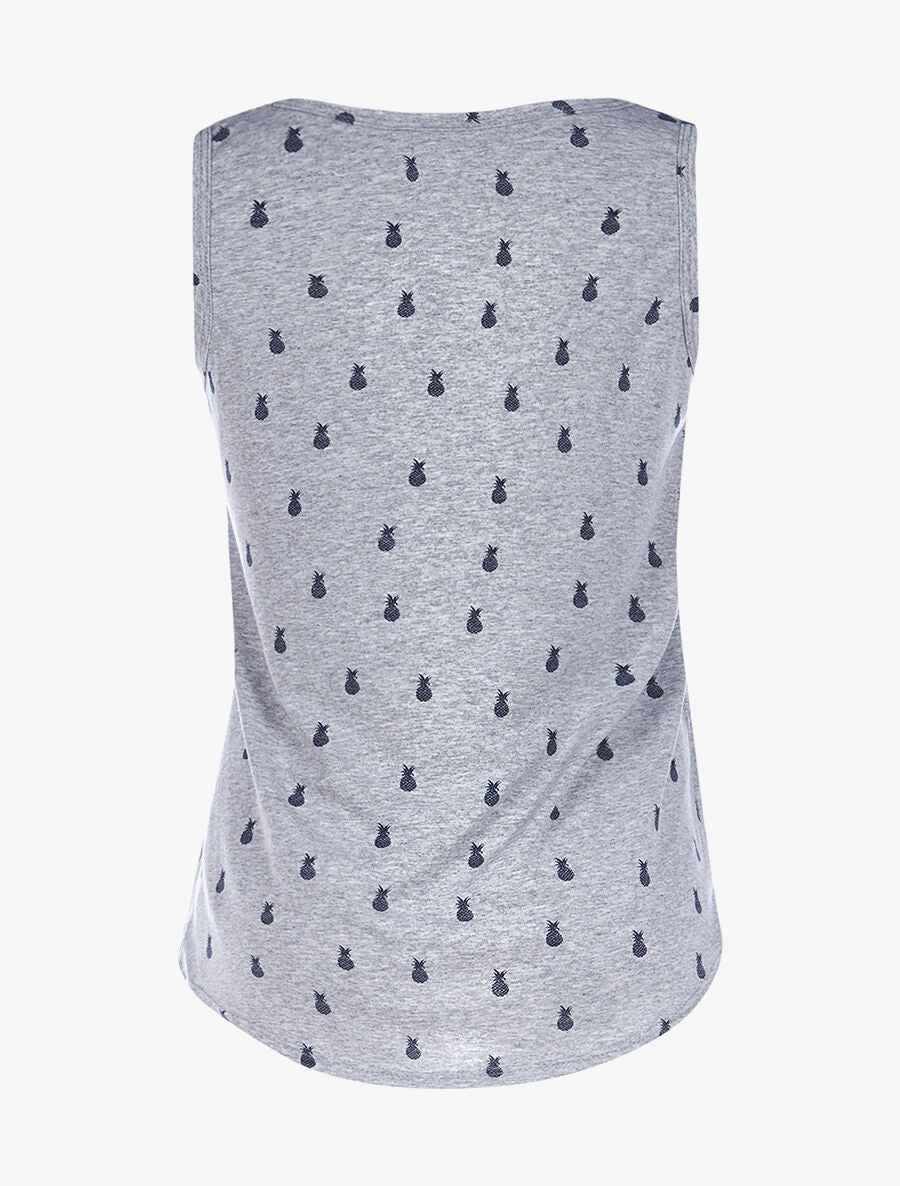 Débardeur motifs ananas - gris - 2