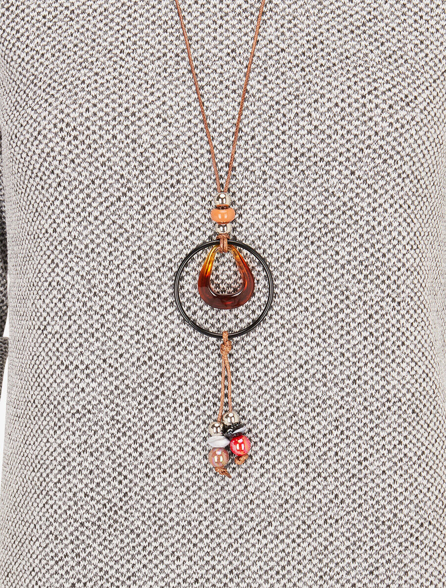 Pull long asymétrique et lamé - Gris foncé - 3