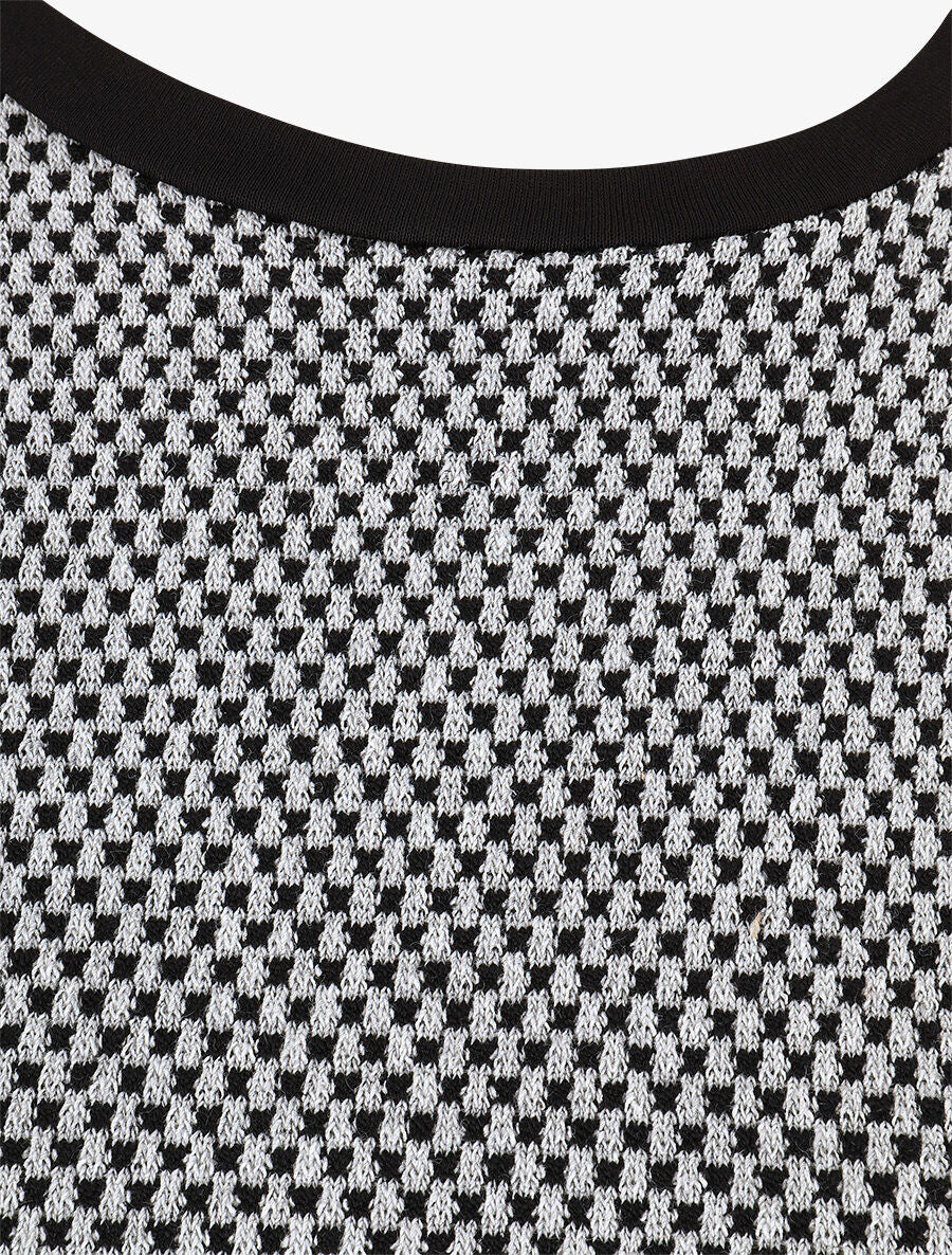 Pull fin à boutons décoratifs aux manches - Noir - 3