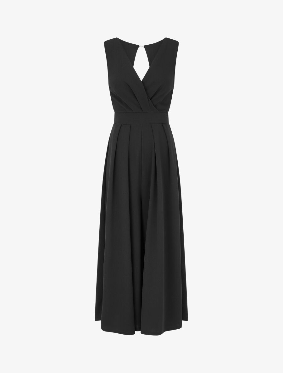 Combinaison unie et ajourée au dos - Noir - 4