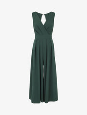 Combinaison unie et ajourée au dos - Vert sapin - 4